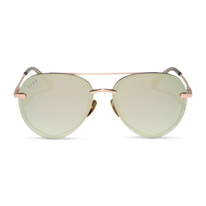 LENOX XS - BRUSHED CHAMPAGNE + COOL MATCHA MIRROR + POLARIZED SUNGLASSES