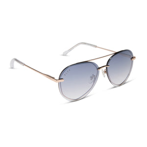 Lenox XS Aviator Sunglasses | Gold & Slate Gradient Flash | DIFF