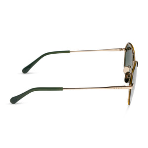 Lenox XS Aviator Sunglasses | Gold & Green + Gold Flash | DIFF Eyewear