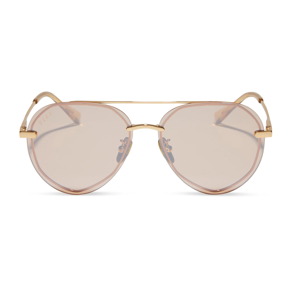 Lenox XS Aviator Sunglasses | Gold & Honey Crystal Flash | DIFF Eyewear