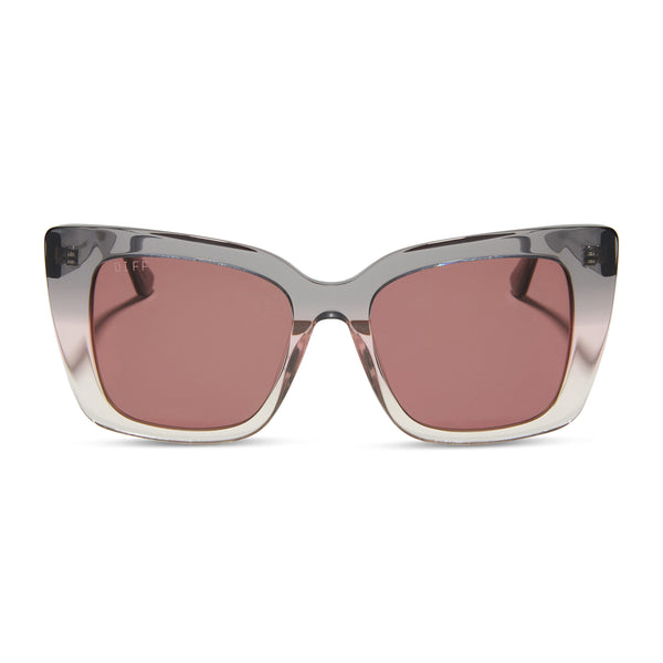 lizzy - smoke rose crystal ombre + mauve sunglasses