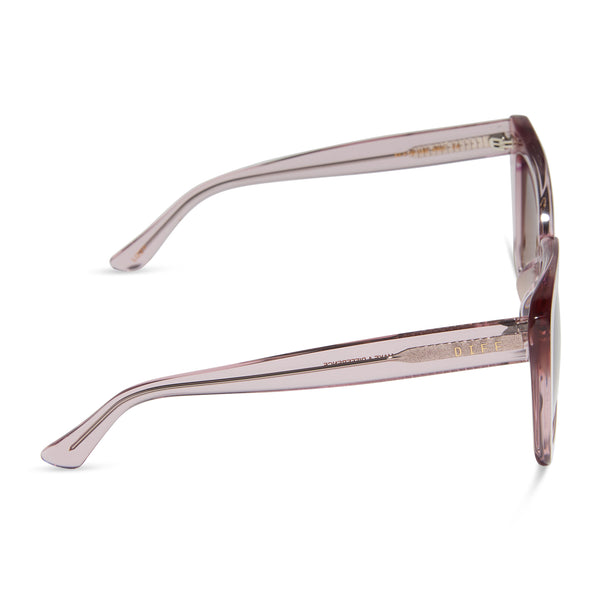 lizzy - light pink crystal + fleur tips + brown gradient sunglasses 3