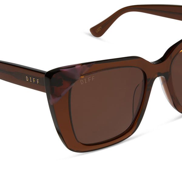 lizzy - whiskey + torino tortoise + brown sunglasses 4