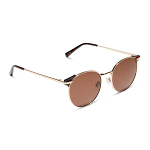 LOGAN - GOLD + BROWN SUNGLASSES