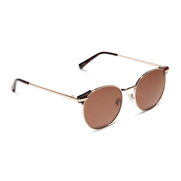logan - gold + brown sunglasses 1