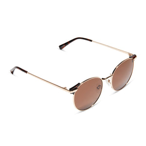 LOGAN - GOLD + BROWN SUNGLASSES