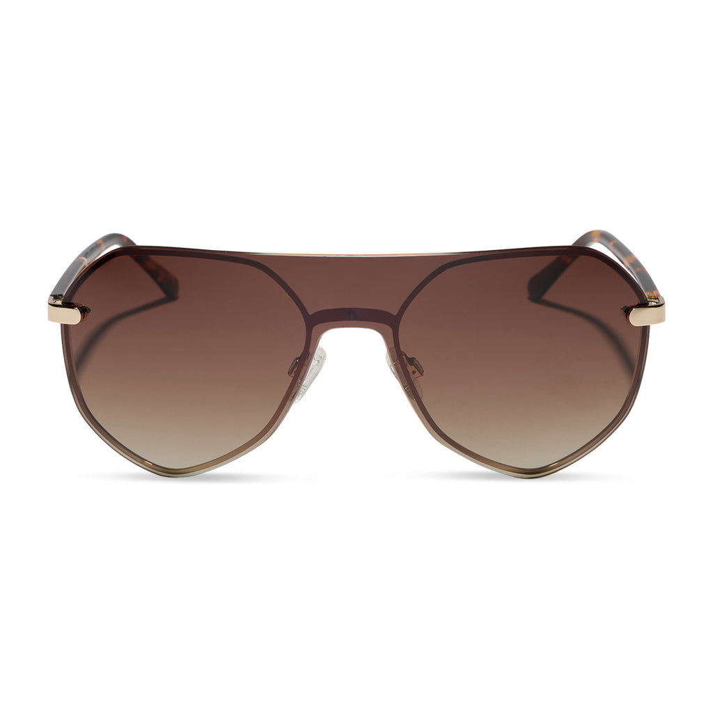 LONNIE - GOLD + BROWN GRADIENT + POLARIZED + SUNGLASSES