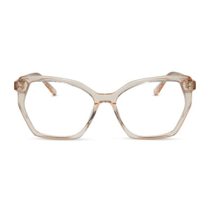 diff eyewear featuring the maisie cat eye prescription glasses with a vintage rose crystal frame front view