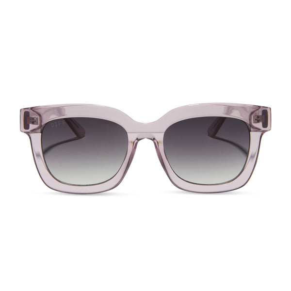 Color swatch for MAKAY - LIGHT PINK CRYSTAL + GREY GRADIENT SUNGLASSES