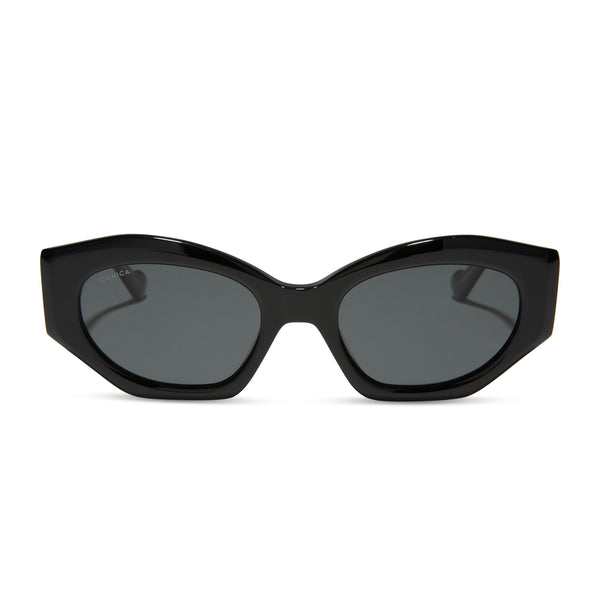 margot - black + grey + polarized sunglasses 2
