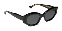 swatch for MARGOT - BLACK + GREY + POLARIZED SUNGLASSES