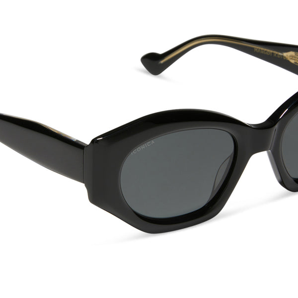 margot - black + grey + polarized sunglasses 4