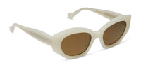 swatch for MARGOT - MERINGUE + BROWN + POLARIZED SUNGLASSES