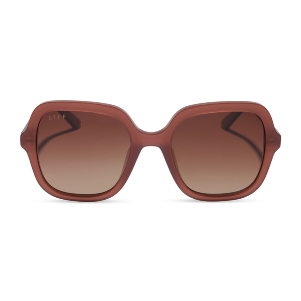 Marlo Square Sunglasses | Terracotta & Brown Gradient | DIFF  display picture 1