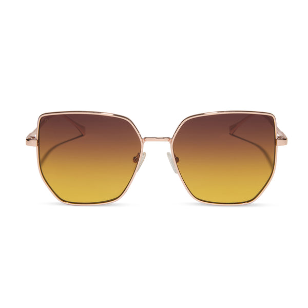 emily fauver - maverick + rose gold + inca gradient sunglasses