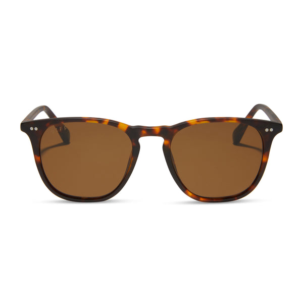 maxwell xl - matte rich tortoise + brown + polarized sunglasses