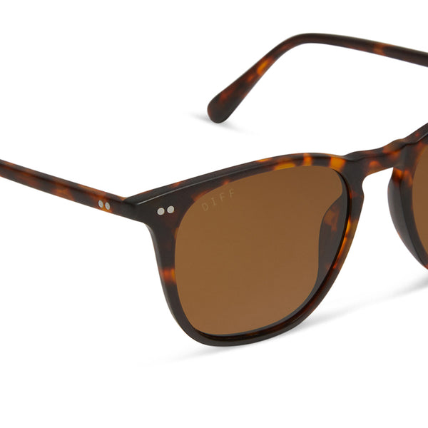 maxwell xl - matte rich tortoise + brown + polarized sunglasses 4
