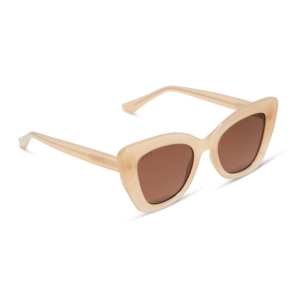 melody - milky nude + solid brown sunglasses 1