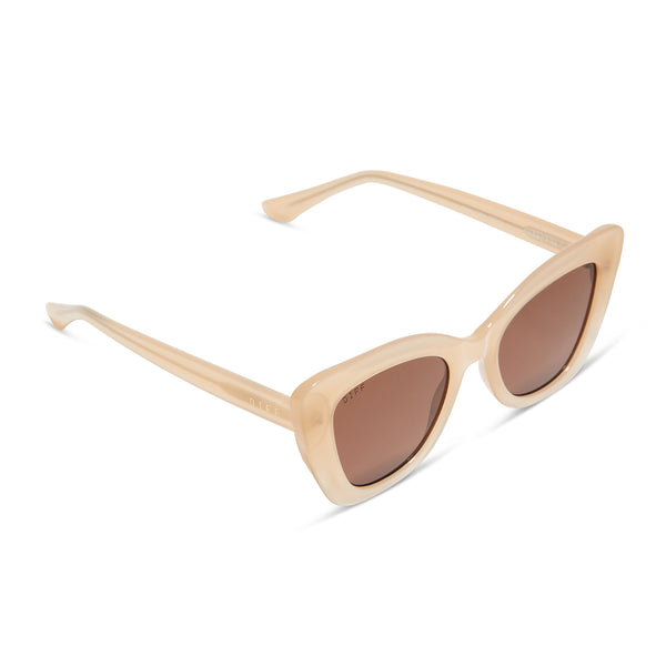 melody - milky nude + solid brown sunglasses 3