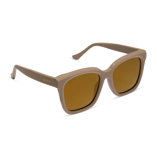 meredith - almond + silver flash + polarized sunglasses 2
