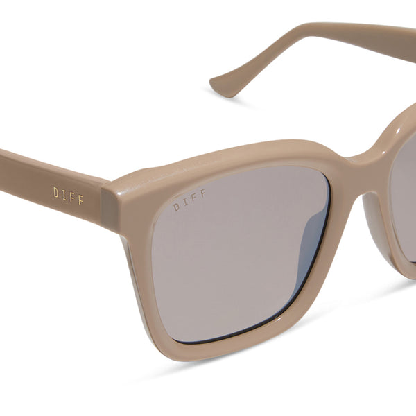 meredith - almond + silver flash + polarized sunglasses 4