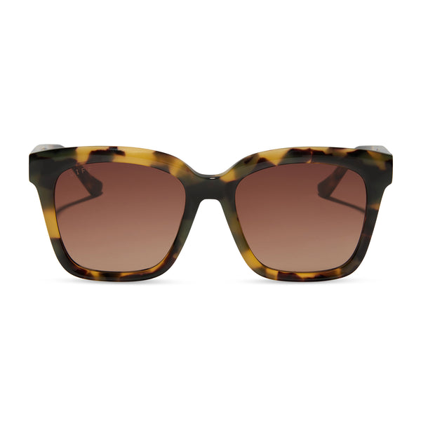 swatch for MEREDITH - BROWN KOMBU + BROWN GRADIENT SUNGLASSES