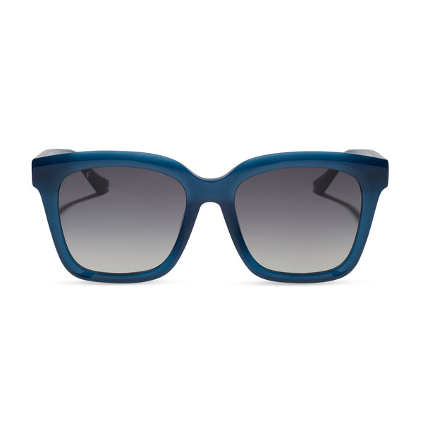 Meredith Square Sunglasses | Glitter Tort & Brown Gradient | DIFF