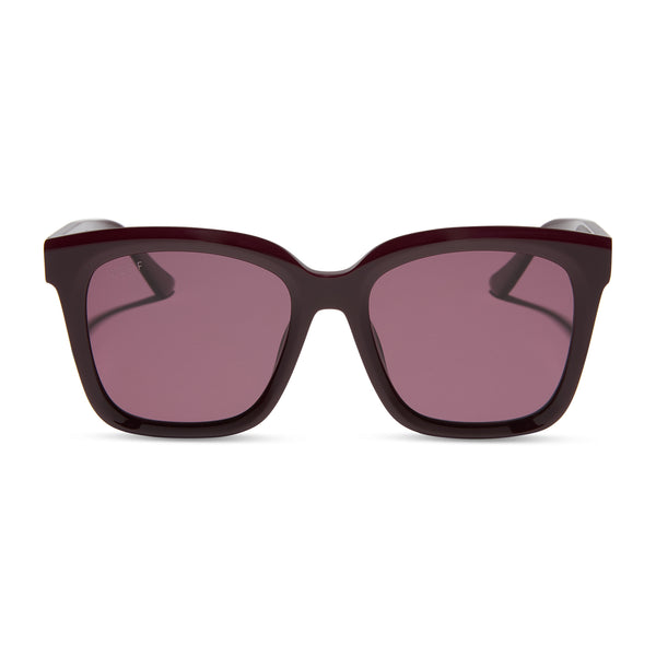 Meredith Square Sunglasses | Dark Cherry Lacquer & Dark Cherry