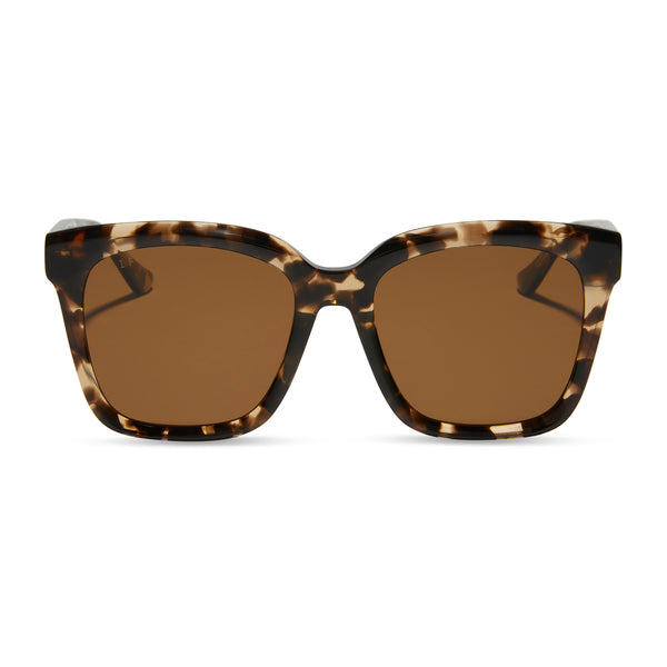 swatch for MEREDITH - ESPRESSO TORTOISE + BROWN + POLARIZED SUNGLASSES --sold-out