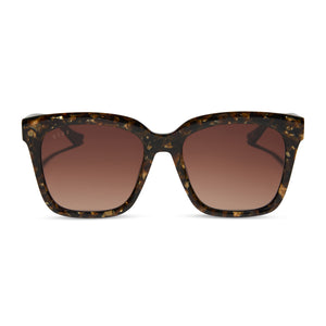 MEREDITH - GLITTER TORTOISE + BROWN GRADIENT SUNGLASSES