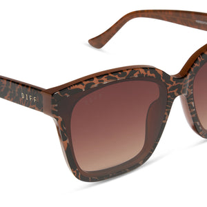 MEREDITH II - ANIMAL + BROWN GRADIENT SUNGLASSES