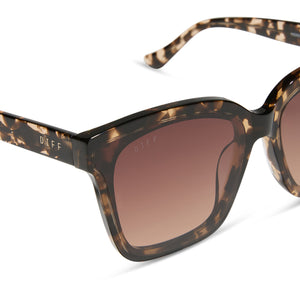 Meredith II Square Sunglasses | Espresso Tort & Brown | DIFF  display picture 3