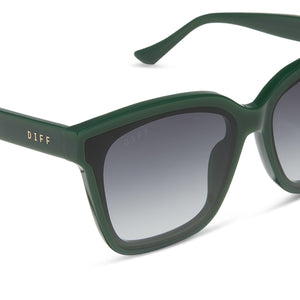 Meredith II Square Sunglasses | Green & Grey Gradient | DIFF  display picture 3