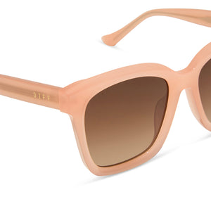 Meredith Square Sunglasses | Peach & Brown Gradient | DIFF  display picture 1