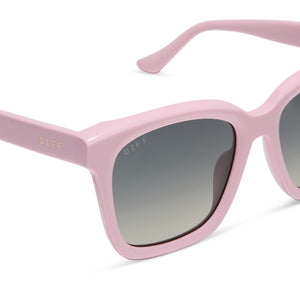 Meredith Square Sunglasses | Powder Pink & Grey Gradient  display picture 3