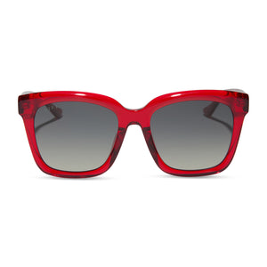 MEREDITH - RED HOT SUMMER + GREY GRADIENT + POLARIZED SUNGLASSES