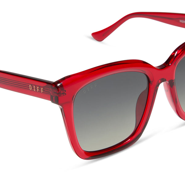 meredith - red hot summer + grey gradient + polarized sunglasses 4