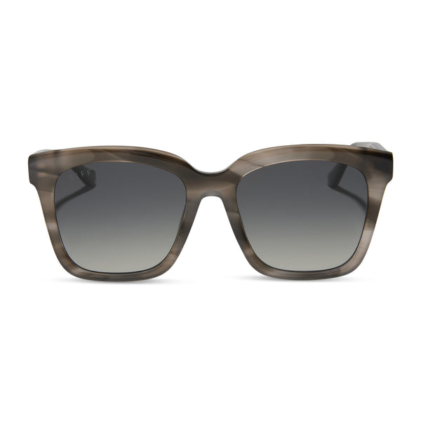 Meredith Square Sunglasses | Smoke Marble & Grey Gradient  display picture 2