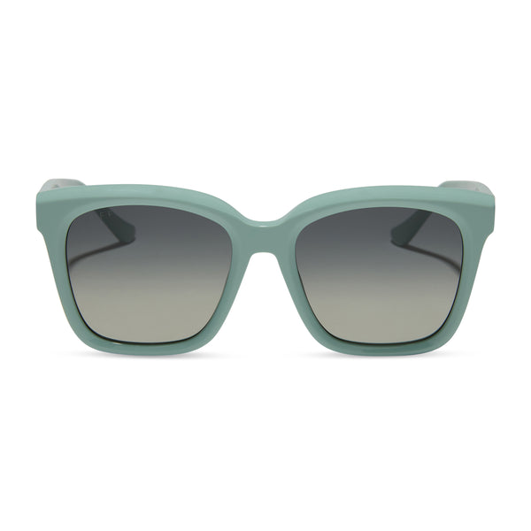 swatch for MEREDITH - STEEL TEAL + GREY GRADIENT + POLARIZED SUNGLASSES --sold-out