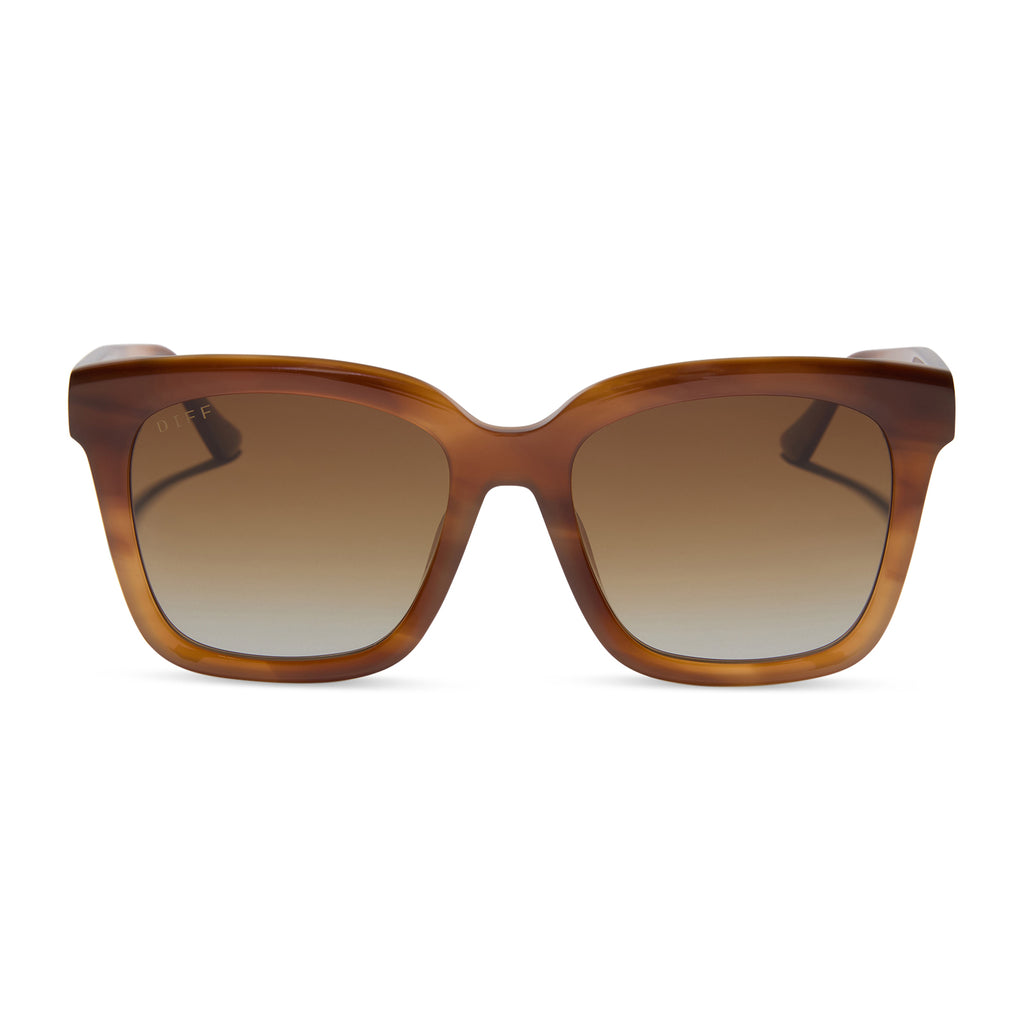 MEREDITH - TAWNY TORTOISE + BROWN GRADIENT + POLARIZED SUNGLASSES