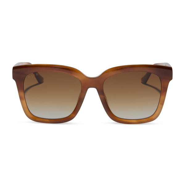 Meredith Square Sunglasses | Tawny Tort & Brown Gradient | DIFF