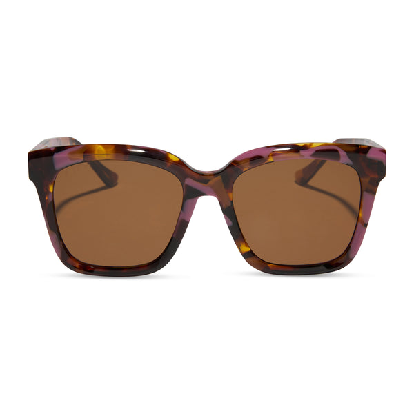 swatch for MEREDITH - TORINO TORTOISE + BROWN SUNGLASSES --sold-out