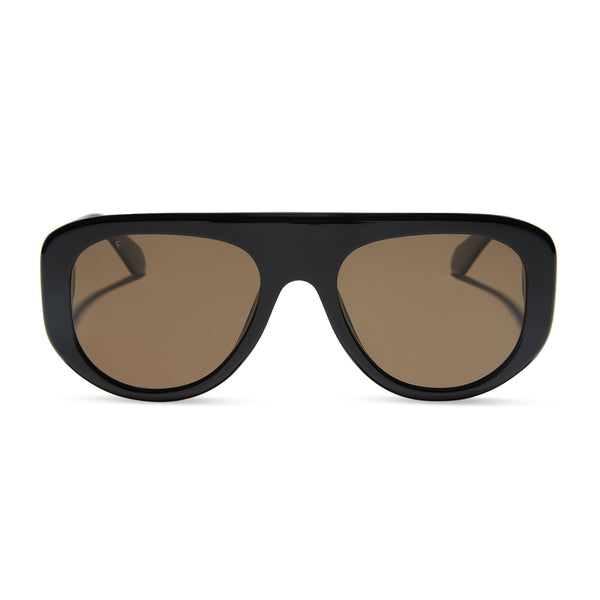 Diff Eyewear Brown Sunglasses with Black Case Easton Square Sunglasses | Espresso Tort & Brown | DIFF Eyewear main image 3