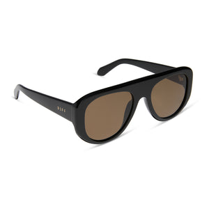 Morgan Shield Sunglasses | Black & Brown | DIFF Eyewear display picture 3