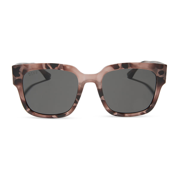 morgan - blush tortoise + grey sunglasses