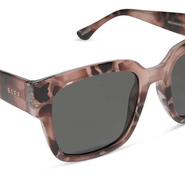 morgan - blush tortoise + grey sunglasses 3