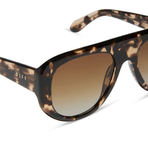 Morgan Shield Sunglasses | Espresso Tort & Brown Gradient  display picture 2