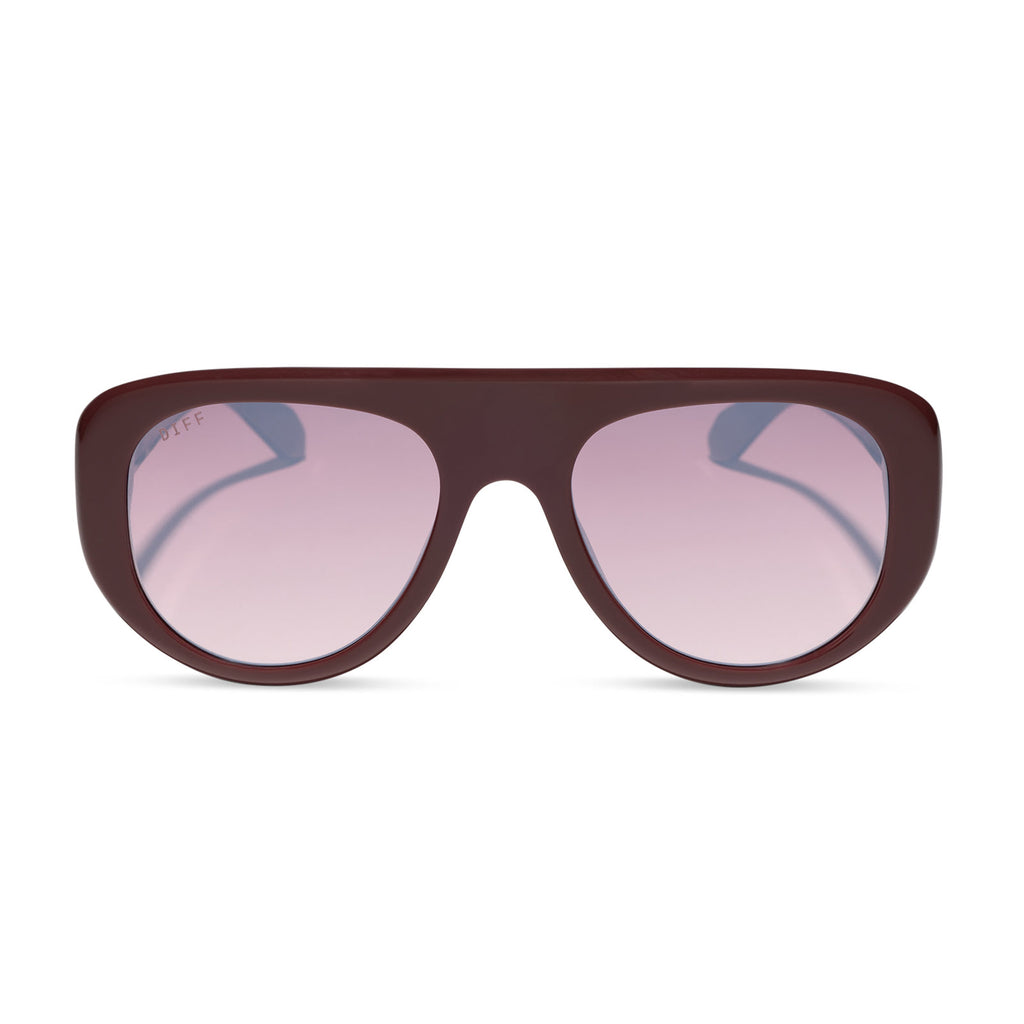 MORGAN - RUGBY RED + BURGUNDY GRADIENT SUNGLASSES