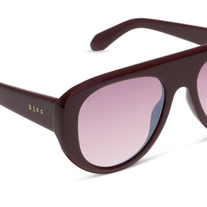 Morgan Navigator Sunglasses | Rugby Red & Burgundy Gradient | DIFF