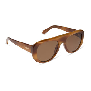 Morgan Shield Sunglasses | Tawny Tortoise & Brown | DIFF Eyewear display picture 2